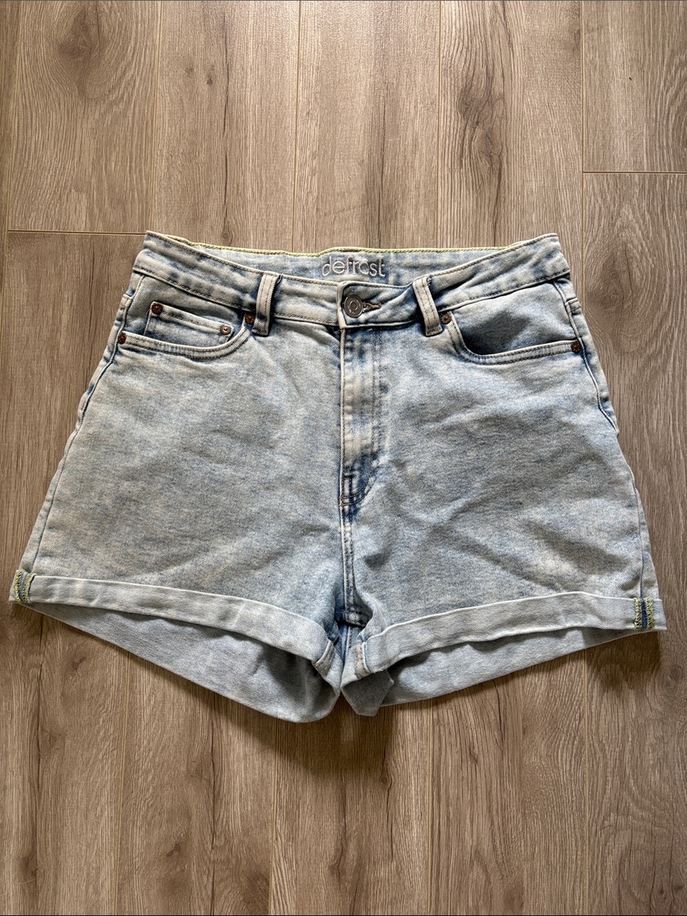 Light Blue Denim High-Waist Women's Shorts